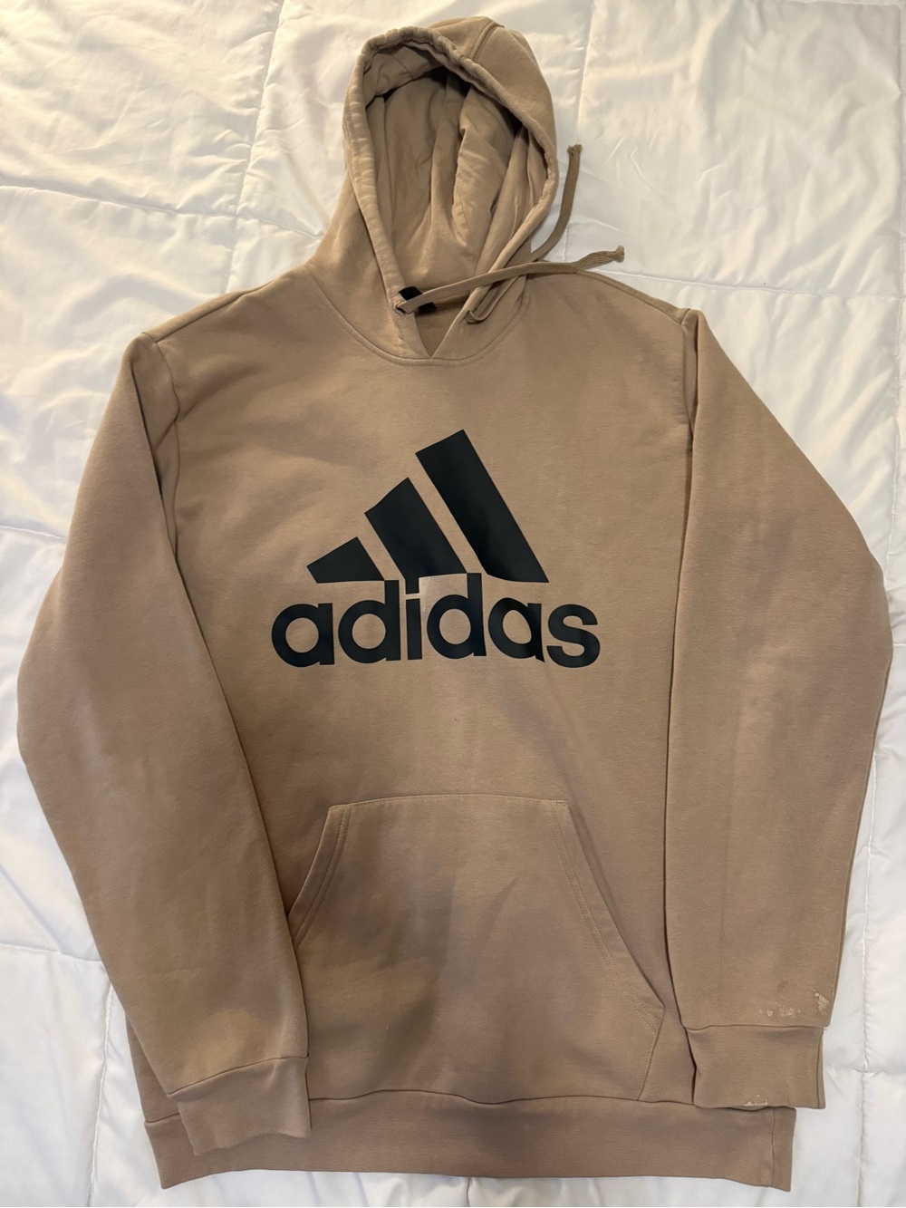 adidas Tan Hoodie with Black Logo